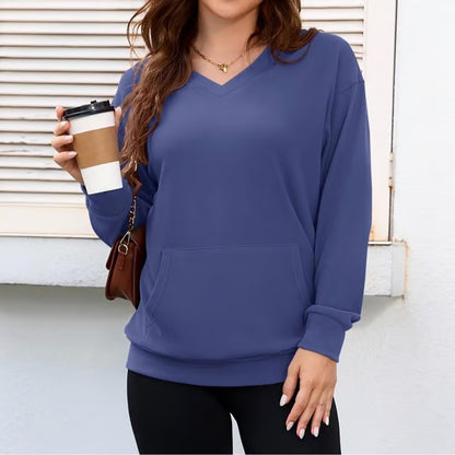 Women's Hatless V-Neck Hoodie with Pockets| BUY 2 FREE SHIPPING