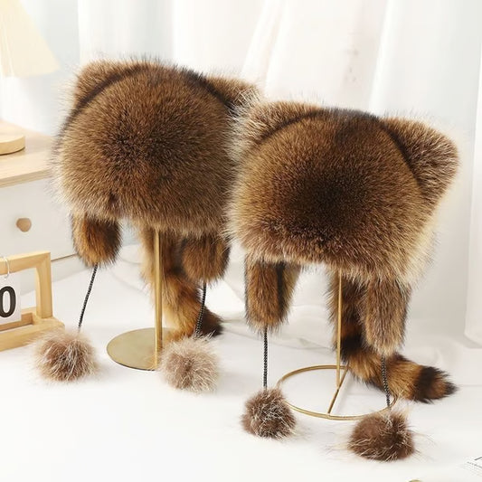 ❄️Winter Cute Raccoon Plush Hats|BUY 2 Save 5%